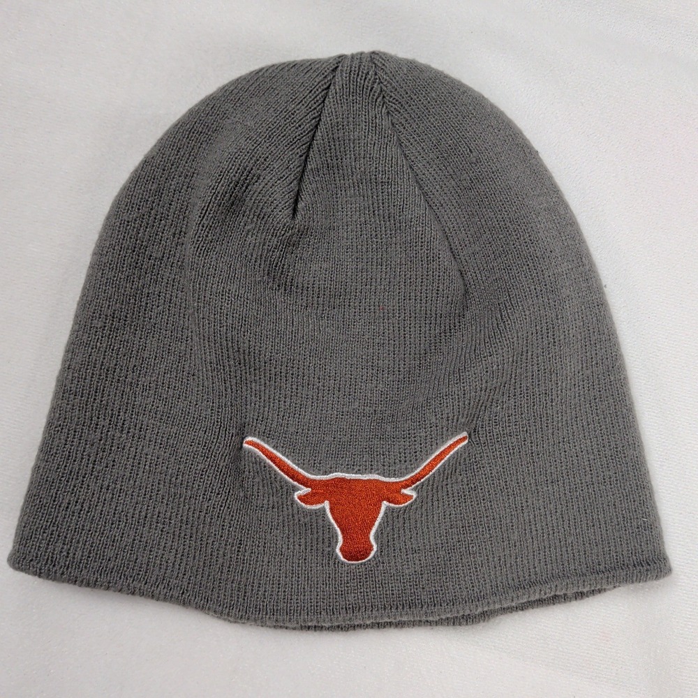 Texas Longhorns Beanie Gray Knit Skull Cap Hat NCAA Collegiate Austin Texas